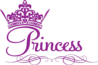 design a magical and elegant princess logo for your brand