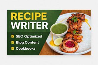 write SEO optimized food recipes for blog or website