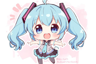 draw cute custom chibi art for you