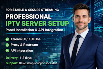 build best iptv server from scratch with api integrattion