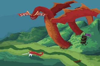 draw pixel art character designs for personal projects