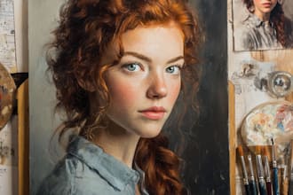 unique oil painting portrait