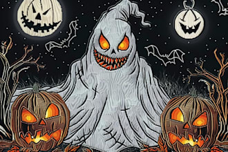 create custom halloween embroidery logo, spooky designs, and dst files