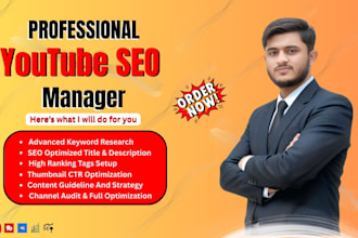 be the best youtube video seo expert and channel growth manager
