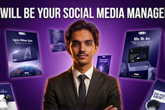 be your social media manager and socia media post designer