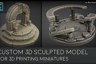 create a custom 3d sculpted model for 3d printing miniatures