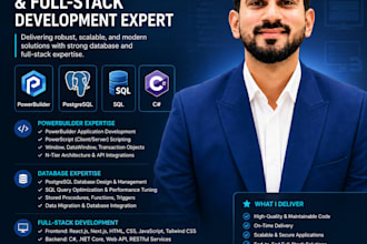 do power builder, web, and app development, including database to database
