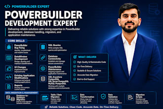 develop, fix, and customize powerbuilder applications