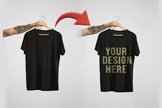 create realistic t shirt mockup for you