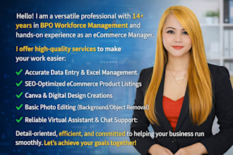 do accurate data entry, excel spreadsheet work, and web research