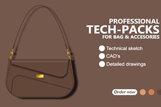 design professional womens bag tech packs for manufacturing