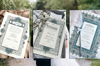 make luxury wedding certificate invitation card