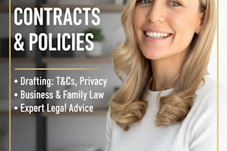 draft professional legal contracts, terms and conditions, or privacy policies