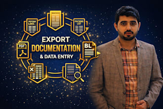 prepare export documents, bl, invoice and packing list