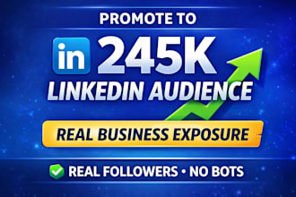 share and shoutout your content with linkedin 245k audience and promote it
