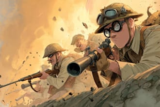 unique military themed illustration for you
