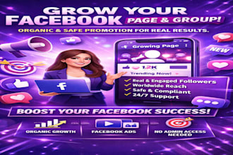 do organic facebook page or group promotion