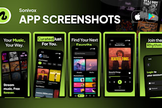 design app store screenshots, play store and app screenshots