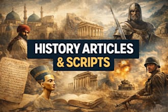 create detailed and research based history scripts