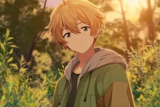 design anime art illustration anime album cover