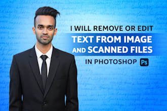 remove or edit text from image and scanned files in photoshop
