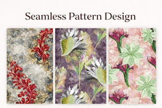 create seamless textile print and surface pattern design