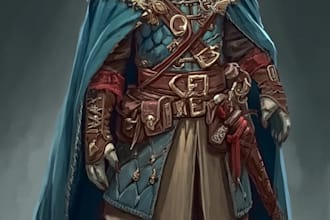 do original dnd or rpg character art mpas party for you