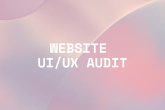 audit your website UI UX and suggest improvements