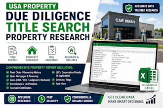 do USA property due diligence title search property research