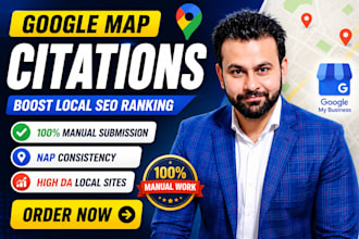 build high authority geo targeted local citations for gmb