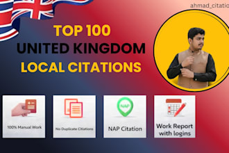 create 100 united kingdom citations