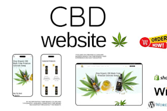 design cbd ecommerce website on shopify wix squarespace for wellness brand
