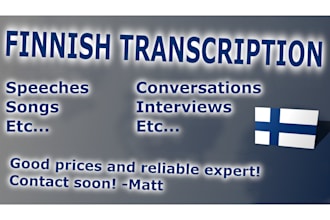 do finnish speech into finnish text