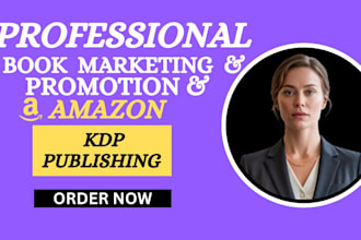 do  book marketing promotion, ebook marketing, amazon ads, tiktok promotions