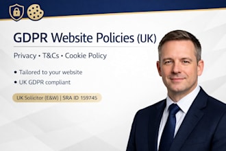 draft gdpr compliant privacy policies and terms for UK websites
