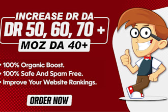 increase ahrefs domain rating dr 70 and moz authority da