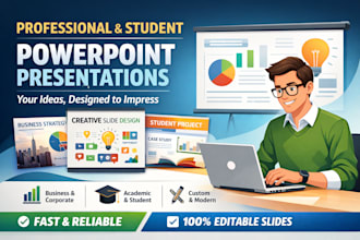 design professional business and student presentations in PPT