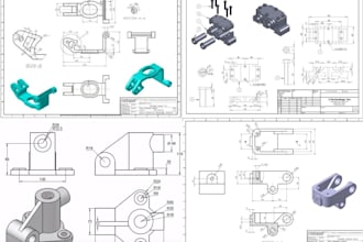 mechanical cad drawing machine part fusion 360 cad design cnc mechanical design