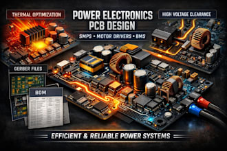 design power electronics pcb for smps, bms, inverters, motor drivers, and supply