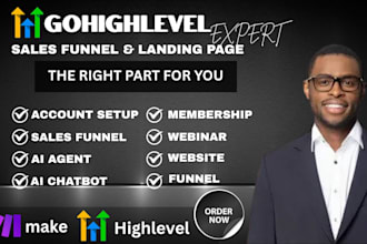 gohighlevel landing page gohighlevel sales funnel go highlevel website