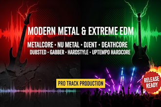 produce modern metal and edm, metalcore, djent, dubstep, hardstyle, deathcore