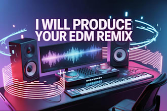 produce a pro edm techno or dubstep remix