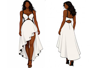 create custom dress designs and fashion illustrations