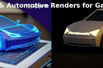 3d car model realistic automotive render vehicle game ready model 3d printing