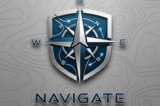 design a modern and professional navigation logo for your brand