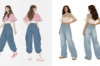 create custom dress designs and fashion illustrations