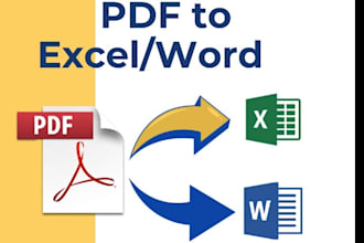 data entry, copy paste, pdf to excel, excel data entry fast