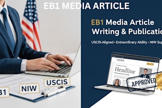 write and publish eb1 media article on reputable media outlet