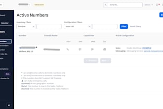 fix or set up twilio SMS, voice, whatsapp and API