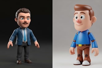 create 3d toy model 3d doll action figure 3d toy cartoon file for 3d printing